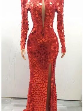 Zola Red Mirror Dress